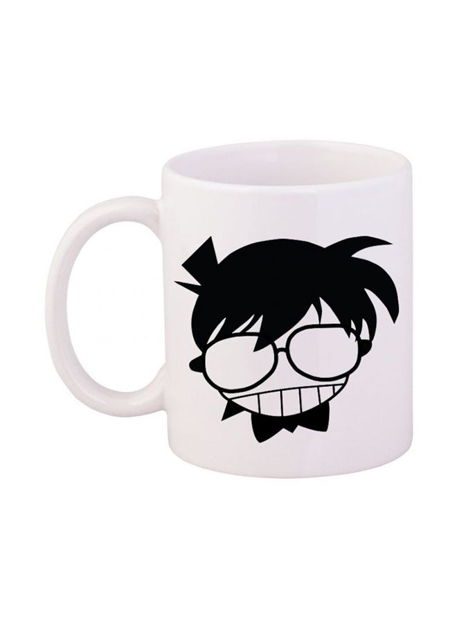 giftex Detective Conan Printed Mug White/Black 9.5x7.5centimeter