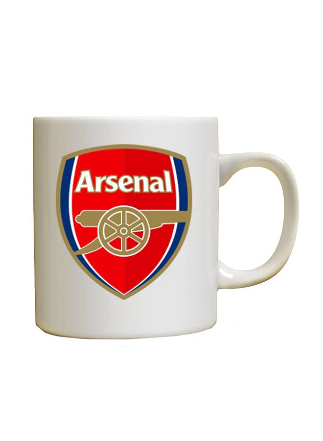 giftex Arsenal Logo Printed Mug White/Red/Blue 11.5x10.5x10.5centimeter