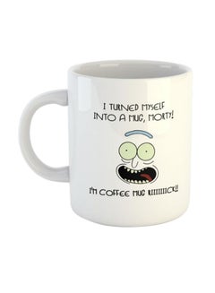 giftex Rick And Morty Printed Mug White/Black 11.5x10.5x10.5centimeter 