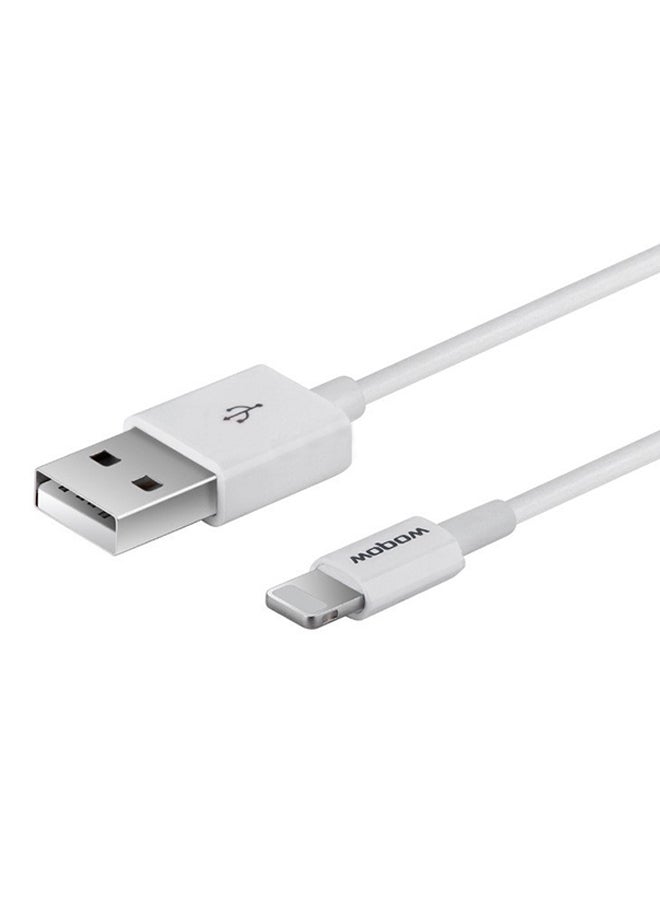 وبو كابل للشحن ومزامنة البيانات قابل للتنقل أبيض - Image 2