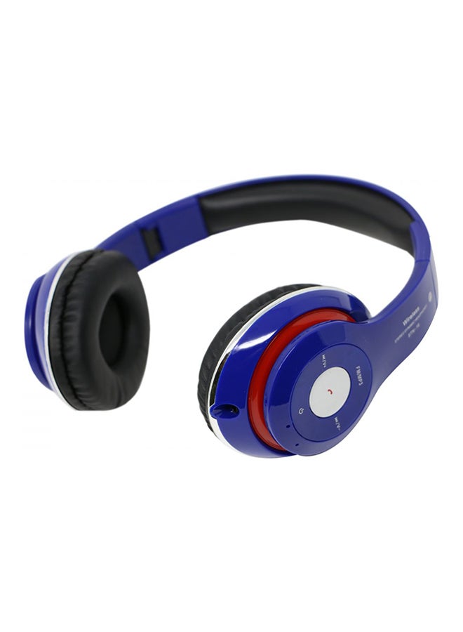 سماعة على الأذن تدعم البلوتوث أزرق - Image 4