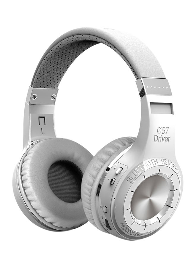 Bluedio - Turbine Hurricane Bluetooth On-Ear Headphones White - Image 1