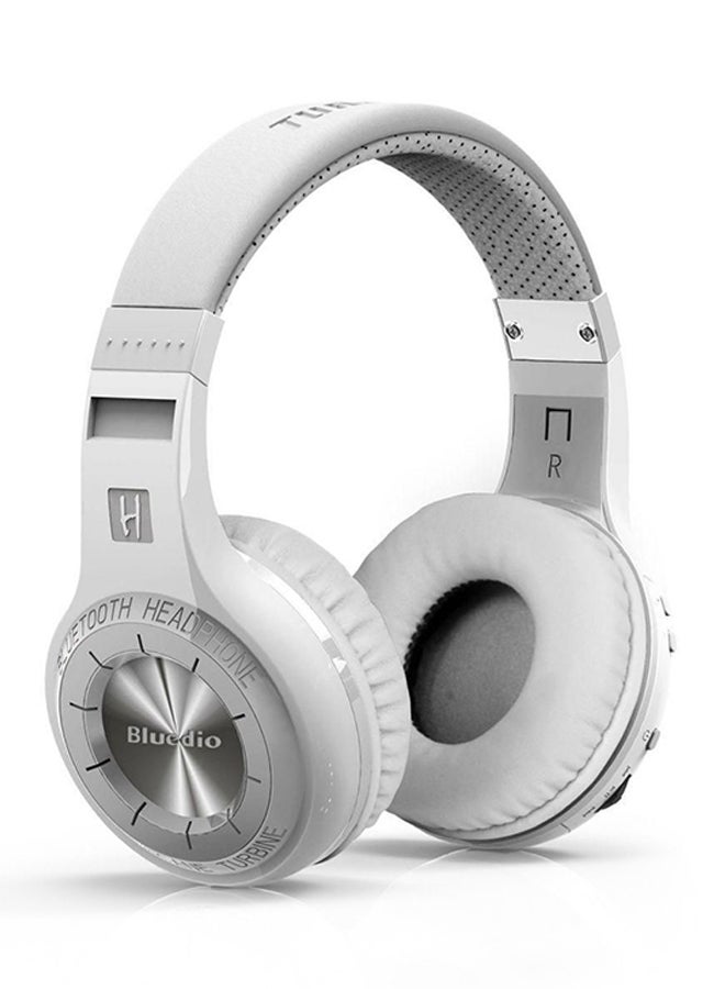 Bluedio - Turbine Hurricane Bluetooth On-Ear Headphones White - Image 1