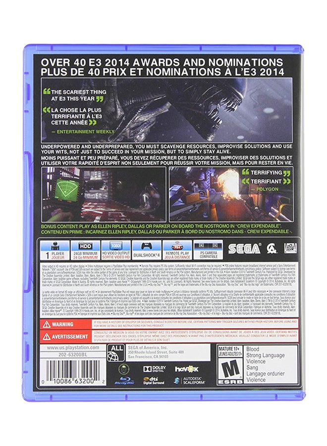 Alien: Isolation (Intl Version) - Adventure - PlayStation 4 (PS4)