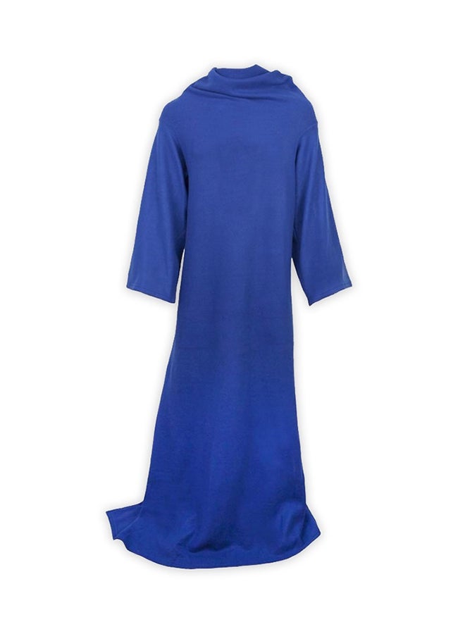 Snuggie - Fleece Blanket With Sleeves Blue One Size - Image 1