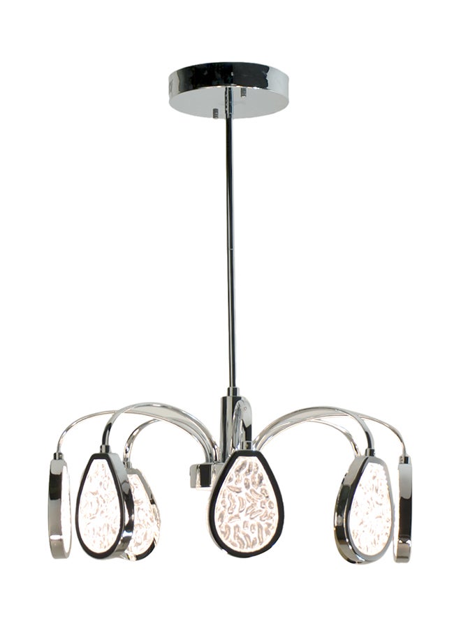 Indoor Hanging LED Light Silver 76 X 76 X 41cm