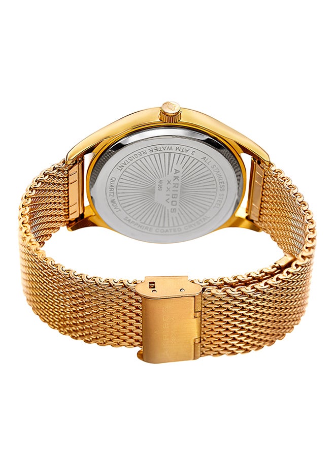 Akribos Men's Stainless Steel Analog Watch AK959YGB - Image 2