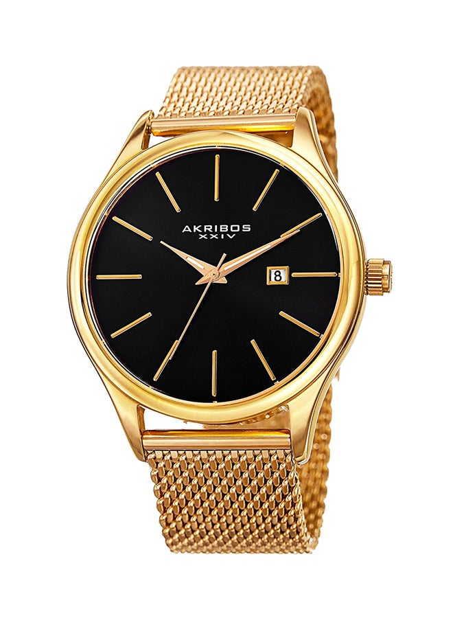Akribos Men's Stainless Steel Analog Watch AK959YGB - Image 1