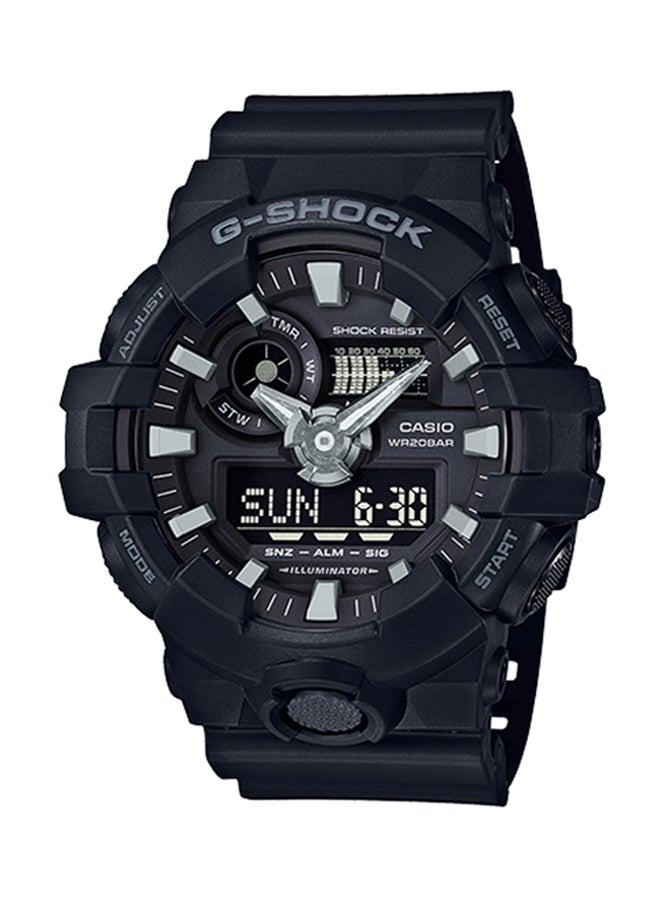 جي شوك ساعة يد جي-شوك بعقارب/رقمية طراز GA-700-1B للرجال - Image 1