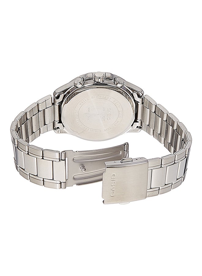 CASIO Men's Stainless Steel Chronograph Wrist Watch MTP-1374D-5AVDF - 44 mm - Silver - Image 2