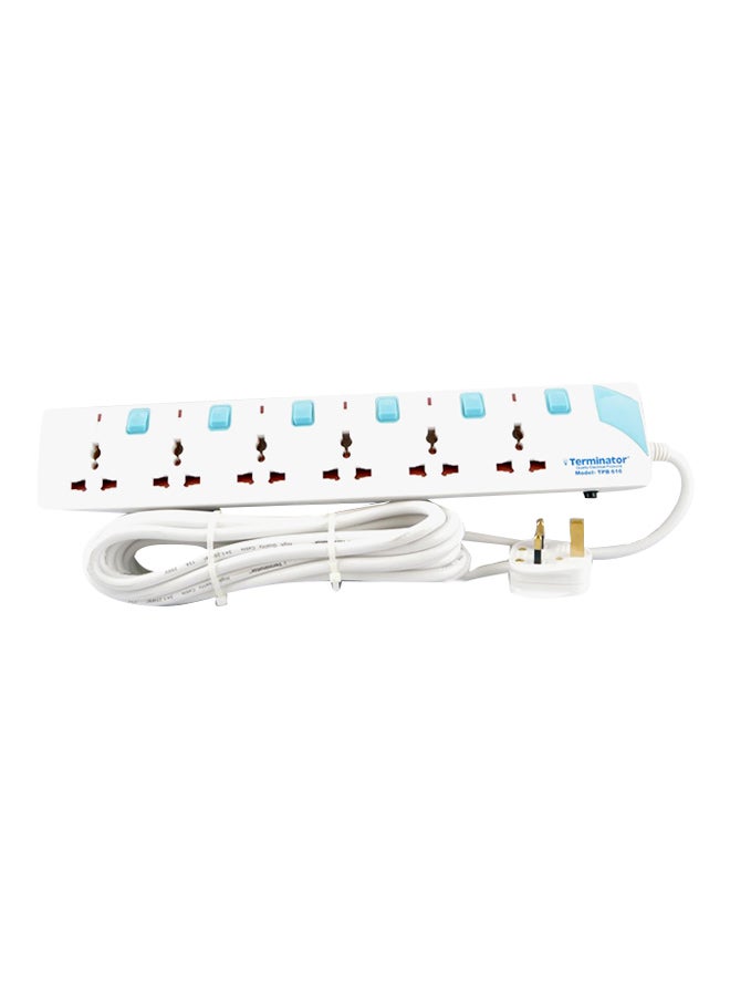 Terminator 6-Pin Universal Power Extension Cable White/Blue 5meter  - Image 1