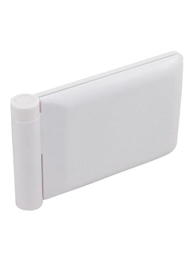 مرآة جيب محمولة قابلة للطي مع 8 لمبات LED فضي - Image 2