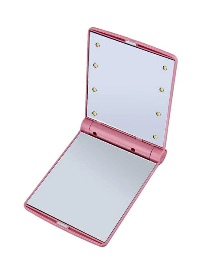 Portable mirror with 8 LED Lights Color Pink