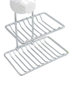 Shuang Qing Home Reside 2-Layered Soap Rack Silver 13.3x17x11centimeter  - Image 1