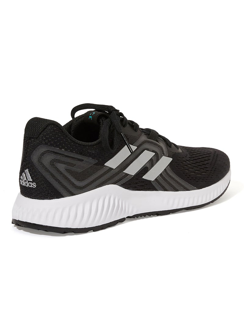 Adidas Men's Aerobounce 2 Core  Black/Silver Metallic/Hi-Res Aqua - Image 2