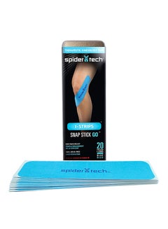 Kinesiology Tape - Universal X Spider - 6 Pack - Blue 8.5x3.75x0.75cm