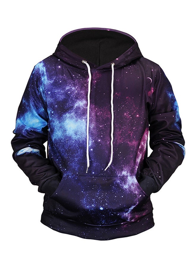Mr.1991INC&Miss.GO Star Sky 3D Printed Hoodie Black/Blue/Purple  - Image 1