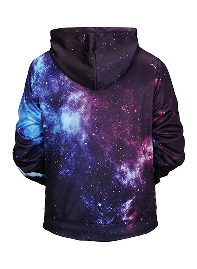 Mr.1991INC&Miss.GO Star Sky 3D Printed Hoodie Black/Blue/Purple  - Image 2