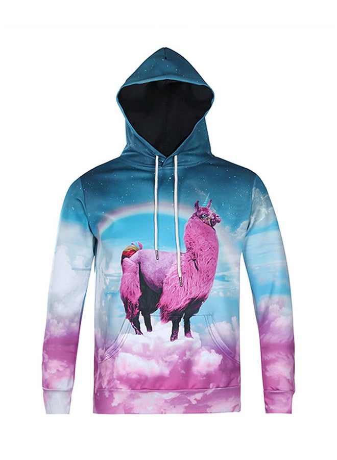 Mr.1991INC&Miss.GO - 3D Printed Hoodie Blue/Pink - Image 1
