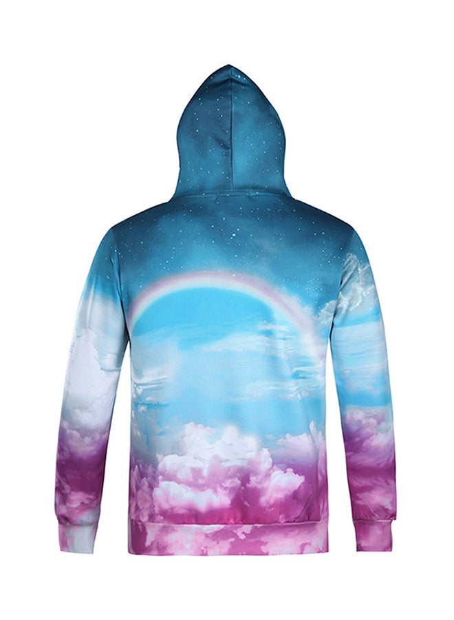 Mr.1991INC&Miss.GO - 3D Printed Hoodie Blue/Pink - Image 1