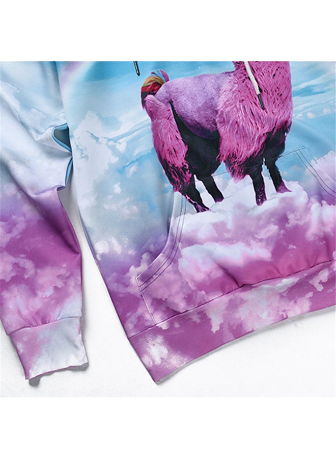 Mr.1991INC&Miss.GO - 3D Printed Hoodie Blue/Pink - Image 1