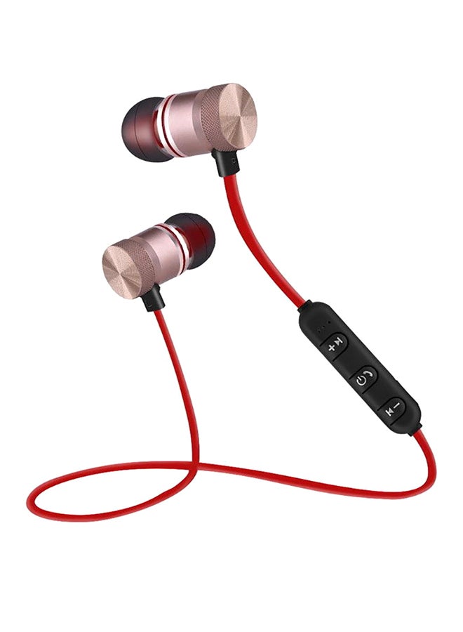 Bluelans Sports Running Magnet Wireless Bluetooth Earphone Red/Rose Gold