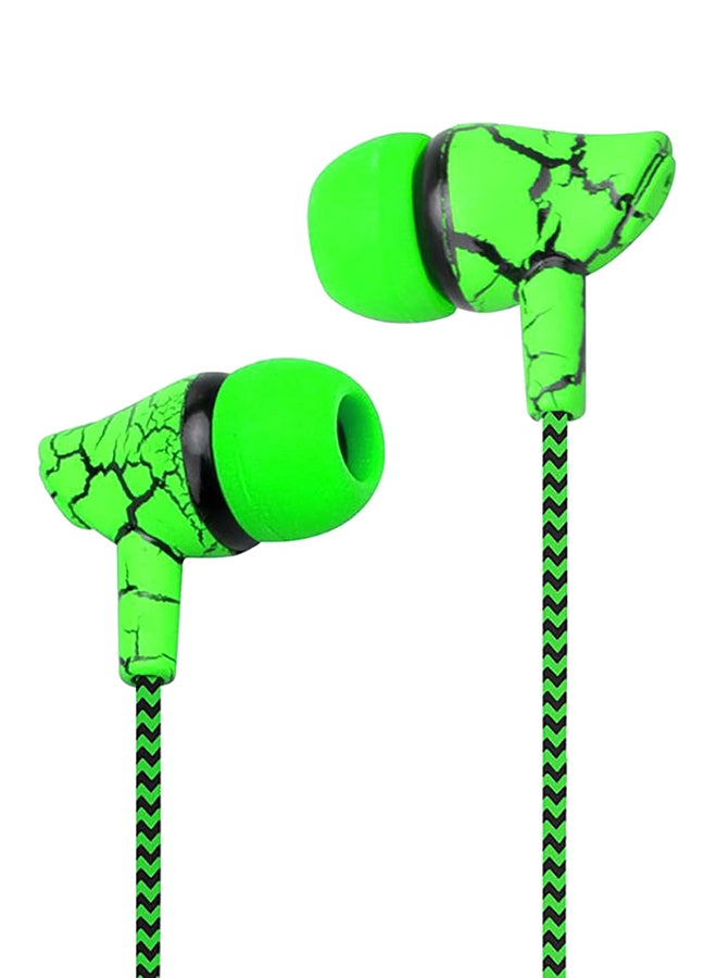 Super Bass In-Ear Earphone With Mic Green/Black