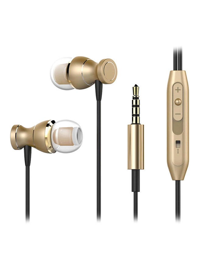 Bluelans - Magnetic Stereo In-Ear Earphone With Mic For Apple iPhone Gold/Black - Image 1
