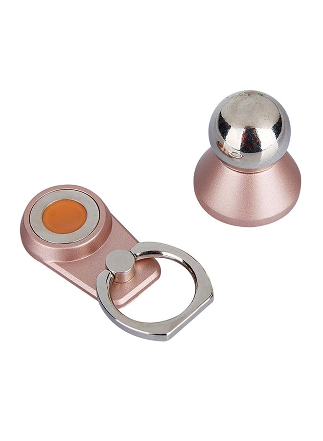 Magnetic Ball Finger Ring Phone Holder Rose Gold