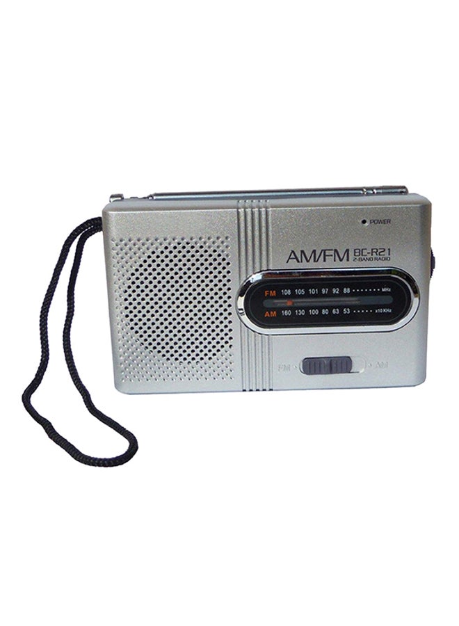 Bluelans Mini Portable AM/FM Radio Speaker 295729 Silver/Black  - Image 1
