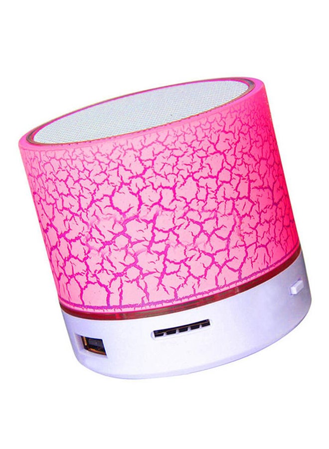 بلولانز مكبّر صوت صغير الحجم مزوّد بمصابيح LED ويعمل بواسطة البلوتوث وردي