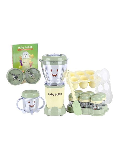 20-Piece Baby Bullet Food System Green/Yellow/Clear