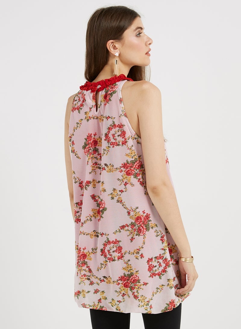 Golden Apple Floral Printed Top Pink  - Image 2