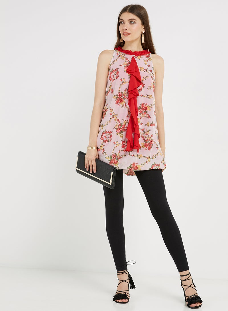 Golden Apple Floral Printed Top Pink  - Image 3