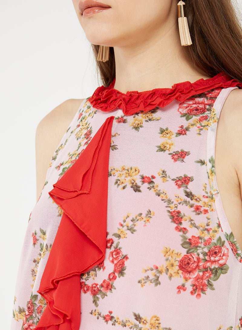 Golden Apple Floral Printed Top Pink  - Image 4