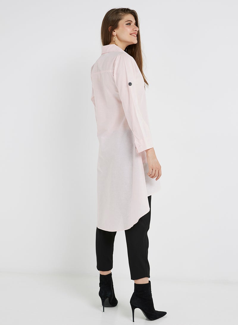 Golden Apple - Asymmetric Hemline Tunic Pink - Image 1