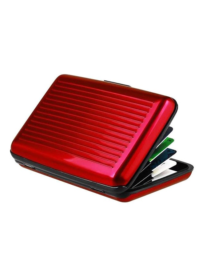 Generic - Waterproof Aluminum Business ID Credit Card Wallet Red - Image 1