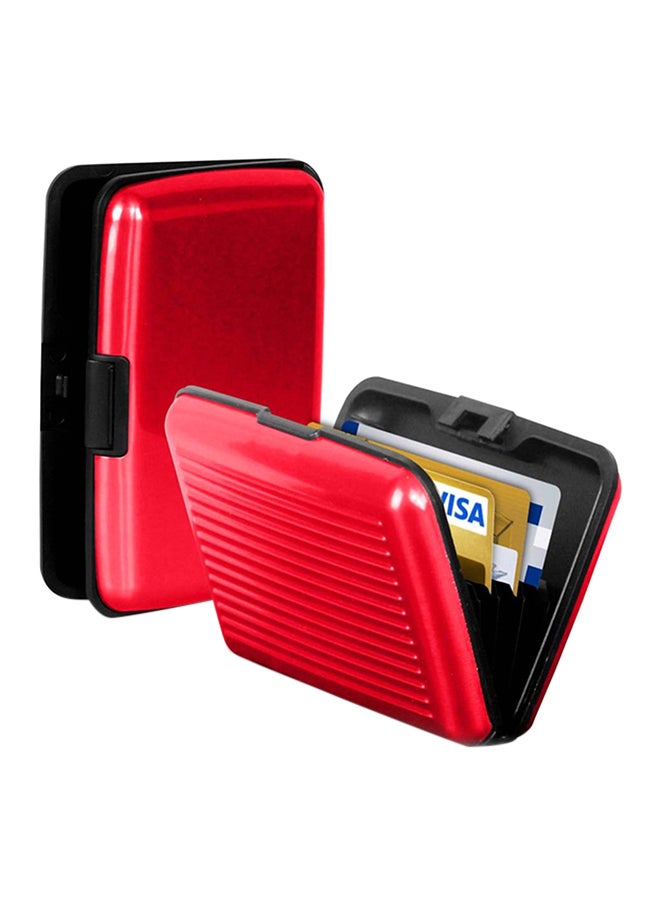 Generic - Waterproof Aluminum Business ID Credit Card Wallet Red - Image 1