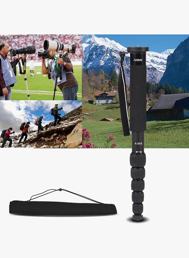 ANDOER 6-Section Compact Monopod Black - Image 5