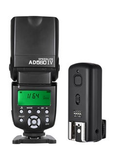 Wireless On-camera External Flash Light Black