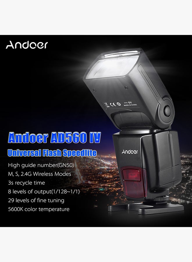 ANDOER - Wireless On-camera External Flash Light Black - Image 1
