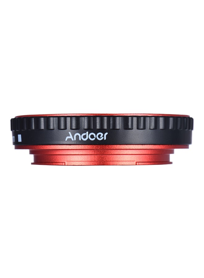ANDOER Auto Focus Extension Tube Ring For Canon EOS EF EF-S 60D 7D 5D II 550D Red  - Image 1