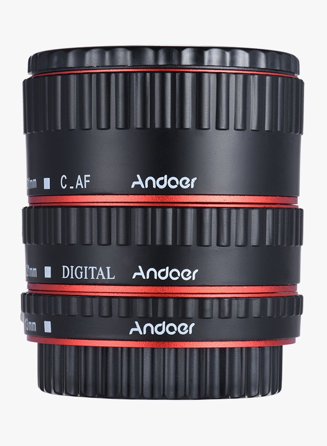 ANDOER Auto Focus Extension Tube Ring For Canon EOS EF EF-S 60D 7D 5D II 550D Red  - Image 2