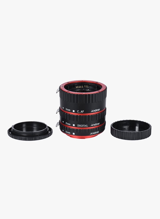 ANDOER Auto Focus Extension Tube Ring For Canon EOS EF EF-S 60D 7D 5D II 550D Red  - Image 5