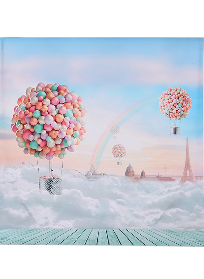 ANDOER - Balloon And Rainbow Pattern Photography Studio Background Multicolour - Image 1