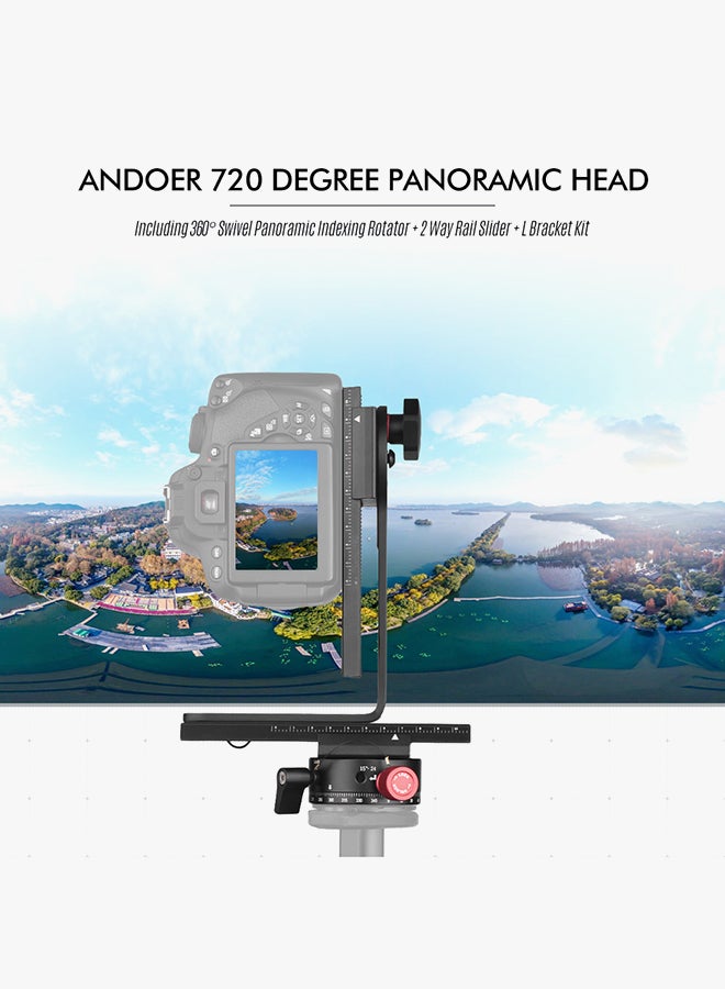 ANDOER 720 Degree Panoramic Head Black  - Image 5