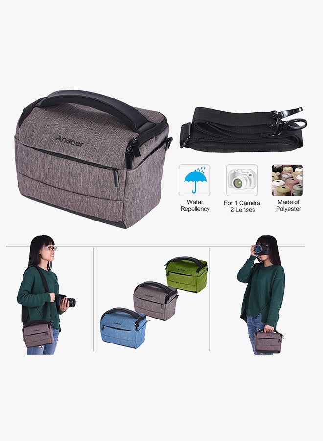 ANDOER Cuboid-Shaped DSLR Camera Shoulder Bag Grey  - Image 3