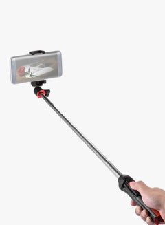BENRO Handheld Mini Tripod Selfie Stick With Bluetooth Shutter For Smartphones/GoPro Black/Red  - Image 2