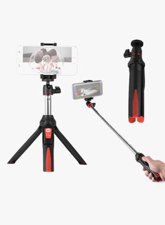 BENRO Handheld Mini Tripod Selfie Stick With Bluetooth Shutter For Smartphones/GoPro Black/Red  - Image 3