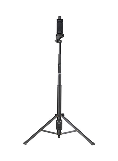 2 In 1 Portable Mini Cellphone Selfie Stick Tripod With Remote Controller Black